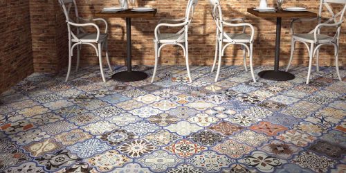 Ceramic floor tiles - with love from Spain. 240+ (photo) for kitchen, bathroom, hallway