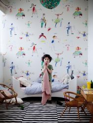 Papel tapiz en la guardería para niños (+200 fotos): le damos al niño la oportunidad de expresarse