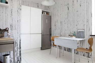 Papel de parede moderno para a cozinha (240 + Foto): Catálogo de idéias