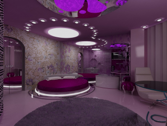거실, 침실 및 다른 방의 디자인에 벽지 라일락 색. 성공적인 조합 및 조합 (90 개 이상의 사진)