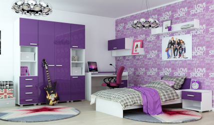Carta da parati color lilla nel design del salotto, della camera da letto e di altre stanze. Combinazioni e combinazioni riuscite (oltre 90 foto)