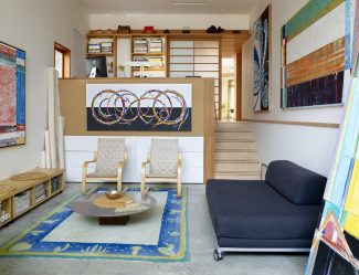 Studio Apartment: Soluções de estilo com elementos decorativos. 205+ Idéias Fotográficas de interior moderno