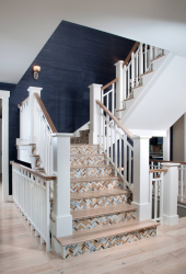 Finition des escaliers dans une maison privée: Les idées les plus populaires (stratifié, carrelage, pierre). Nous sélectionnons uniquement des matériaux pratiques et fiables (160+ Photos)