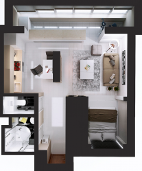 Amenajarea apartamentului 1 (cu o cameră) de la (210+ fotografii) de la A la Z, toate stilurile