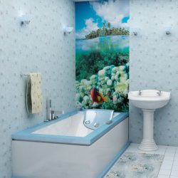 Design and finish the bathroom with plastic panels 110+ Photo - Fast and cheap way to decor