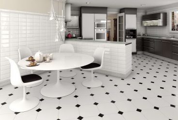 Кухненски плочки на пода: 150+ Снимки на тайните на красивия дизайн