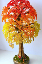 구슬로 만든 공예품은 나무, 꽃, 그림과 같은 초보자를위한 기초입니다. 뷰티 레슨은 스스로 할 수 있습니다 (190 점 이상)