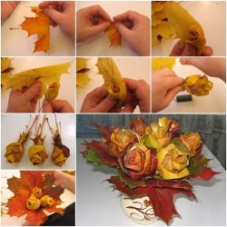 Crafts from natural material with their own hands (+185 Photo). Your child can do this!