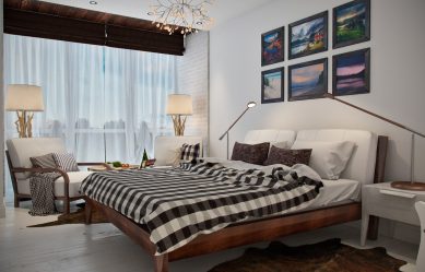 Modernes Design der Tagesdecke auf dem Bett im Schlafzimmer - Schön und stilvoll Neu (170+ Fotos)