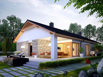 Güzel tek katlı ev bir terasa sahip projeler (175+ Fotoğraf). Siteye yerleştirmenin özellikleri