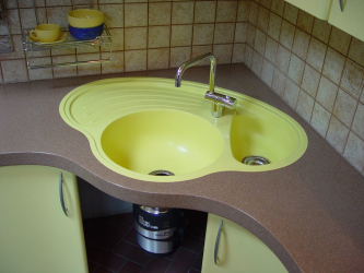 Bồn rửa đá - Một bổ sung đẹp cho nhà bếp. 175+ (Ảnh) tròn, vuông và góc. Chọn với chúng tôi