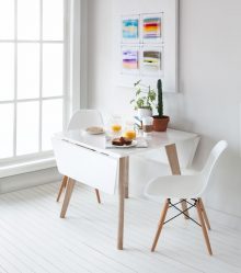 Fällbara köksbord (litet, ovalt, glas): Hur man väljer? Var att lägga? Hur man dekorerar?