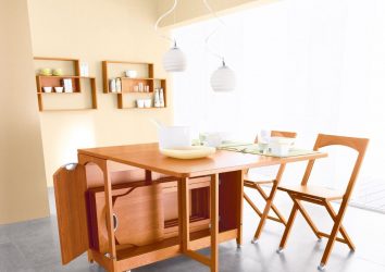 Table de cuisine pliante (petite, ovale, verre): comment choisir? Où mettre? Comment décorer?
