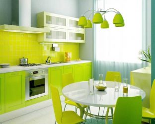 Комбинацията от светлозелен цвят в модерните модерни интериори: 185+ (Фото) Дизайн за кухнята, всекидневната, спалнята