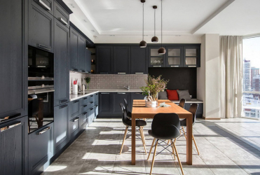 Dapur kelabu: 50 warna variasi dalaman. 250+ (foto) kombinasi reka bentuk