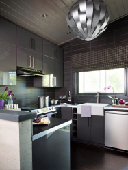 Cucina grigia: 50 sfumature di varianti interne. 250 + (foto) combinazioni nel design