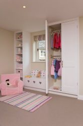 Garde-robe dans la chambre de bébé: comment ne pas se tromper de choix? 205+ (Photo) design avec options (armoire coulissante, coin, intégré)