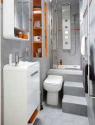 Малка баня, комбинирана с тоалетна (50+ снимки): 12 метода за уникална корекция на пространството
