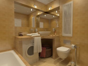 Μικρό μπάνιο συνδυασμένο με τουαλέτα (50+ φωτογραφίες): 12 μέθοδοι μοναδικής διόρθωσης χώρου