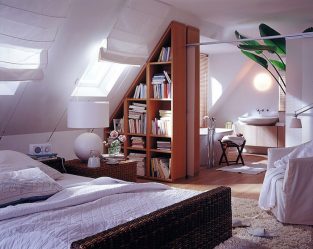 Εκπληκτικές ιδέες σχεδίασης: Υπνοδωμάτια στη σοφίτα: 200+ (Φωτογραφία) Interiors in Contemporary style