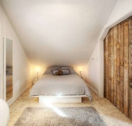 Idea reka bentuk yang menakjubkan. Bilik tidur di loteng: 200+ (Foto) Bahagian dalam Gaya kontemporari