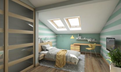 Εκπληκτικές ιδέες σχεδίασης: Υπνοδωμάτια στη σοφίτα: 200+ (Φωτογραφία) Interiors in Contemporary style