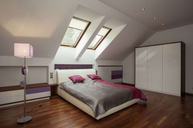 Ý tưởng thiết kế tuyệt vời Phòng ngủ trên gác mái: 200+ (Ảnh) Nội thất theo phong cách đương đại