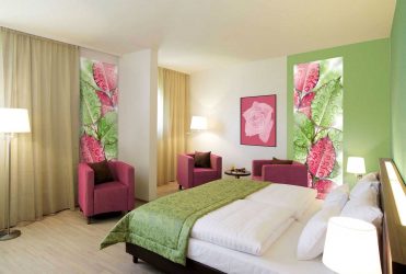 Chambre à coucher avec papier peint bicolore 210+ Photo: Des idées de design qui ne laisseront personne indifférent