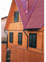 Successful examples of the transformation of the facade of the house with the help of shutters for windows (wooden, metal, plastic). Make it simple and beautiful (+ Reviews)