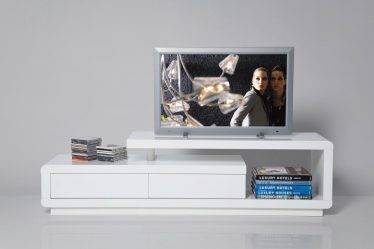 Κομοδίνα σε μοντέρνο στυλ: 200+ (φωτογραφία) Πρωτότυπες ιδέες για τηλεόραση (γωνία, άσπρο, γυαλί)
