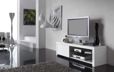 Nattduksbord i modern stil: 200+ (Foto) Originella idéer för TV (hörn, vit, glas)