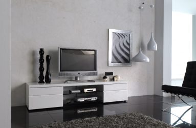 Modern tarzdaki komidinler: 200+ (Fotoğraf) TV için özgün fikirler (köşe, beyaz, cam)
