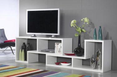 현대적인 스타일의 침대 옆 탁자 : 200+ (사진) TV (구석, 흰색, 유리)에 대한 독창적 인 아이디어