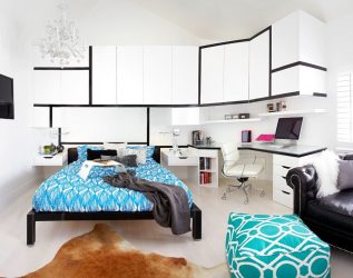 Create your own interior: 110+ Photos of designs Corner bedrooms with napolem. You could not even guess about these ideas!