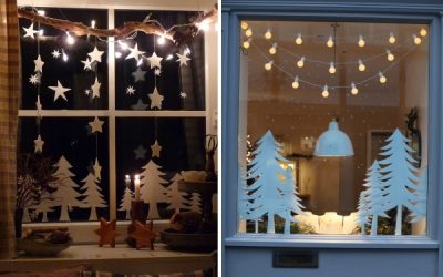 Come fare le decorazioni sulle finestre di carta con le proprie mani? (Più di 150 foto). Incontriamo splendidamente il nuovo Anno dei cani 2018
