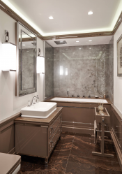 Reka bentuk bilik mandi bergaya tanpa tandas (+100 Foto) - Kecantikan digabungkan dengan keselesaan