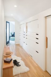 Ενσωματωμένη ντουλάπα στο διάδρομο: 170+ Φωτογραφίες σχεδίου και ιδεών. Μάθηση πώς να οργανώσετε το διάστημα