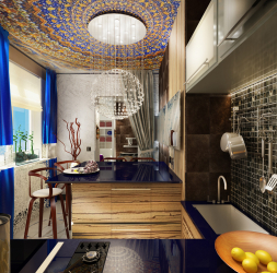 Σχεδιασμός σε ανατολίτικο στυλ: Χάρη και χαρά στο εσωτερικό. 215+ (Φωτογραφίες) εξελιγμένο σχέδιο (στην κουζίνα, σαλόνι, υπνοδωμάτιο)