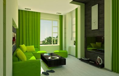 Comment faire d'un intérieur de chambre vert le meilleur endroit pour se détendre? 175+ (Photos) Options de conception (rideaux, papier peint, murs)