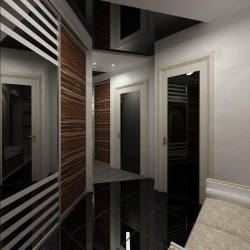 Teto do espelho: Apresenta soluções interiores (na casa de banho, sala de estar, corredor). Acabamento brilhante para um olhar dramático.