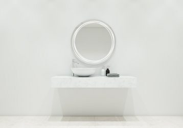 Işıklı banyoda ayna (200+ Fotoğraf): Fikrin pratikliği ve özgünlüğü. Ek aksesuarlar seçin (soket / saat / ısıtmalı)