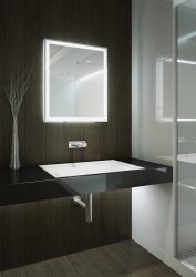 Καθρέφτης στο μπάνιο με φώτα (200+ φωτογραφίες): Πρακτικότητα και πρωτοτυπία της ιδέας. Επιλέξτε πρόσθετα εξαρτήματα (πρίζα / ρολόι / θερμαντήρας)