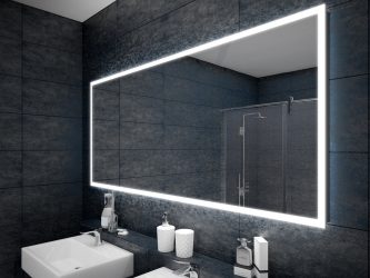 Espejo en el baño con luces (más de 200 fotos): practicidad y originalidad de la idea. Elija accesorios adicionales (zócalo / reloj / climatizado)