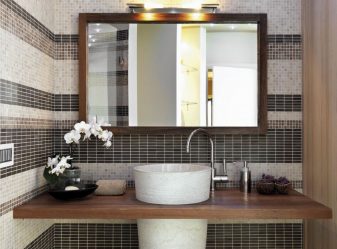 조명이있는 욕실의 거울 (200 개 이상의 사진) : 아이디어의 실용성과 독창성. 추가 액세서리 선택 (소켓 / 시계 / 가열)