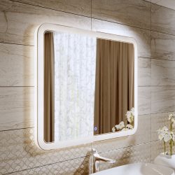 Espelho no banheiro com luzes (mais de 200 fotos): praticidade e originalidade da idéia. Escolha acessórios adicionais (tomada / relógio / aquecida)