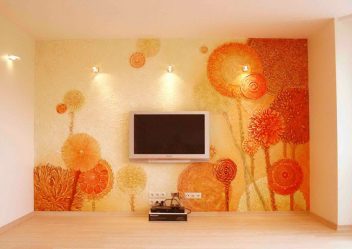 Liquid wallpaper in the interior of ordinary rooms (150+ Photos): Features of use