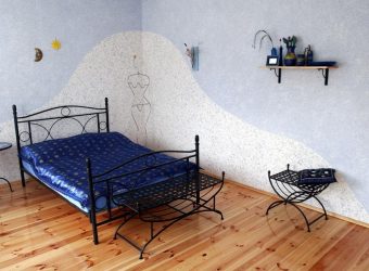 Kertas dinding cair di bahagian dalam bilik biasa (150+ Foto): Ciri-ciri penggunaan