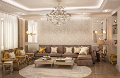 Gouden kleur in het interieur - Elegant ontwerp tussen luxe en luxe (205+ Foto van keuken, slaapkamer, woonkamer)